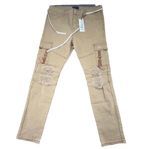 THRT Jeans‎ Pants Men's Tobacco Denim Stacked Streetwear Cargo Urban 42